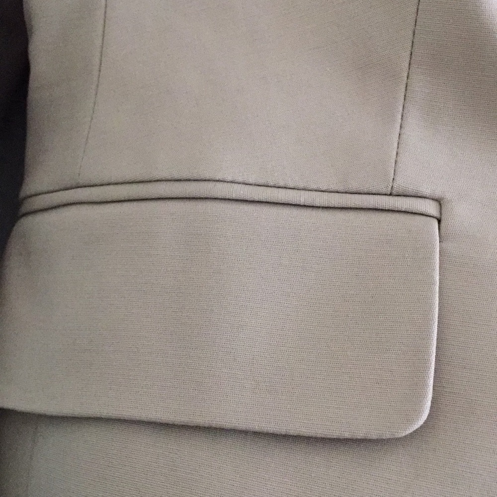 Calvin Klein Tan Petite Notch Collar Long Sleeve Blazer With Gold Buttons $99.00 - Picture 8 of 10